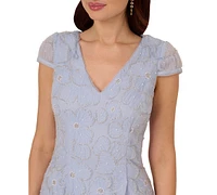 Adrianna Papell Women's Beaded Embroidered Sheath Dress