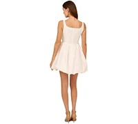 Adrianna Papell Women's Square-Neck Beaded Bubble-Hem Dress