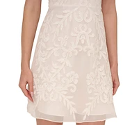 Adrianna Papell Women's V-Neck Sleeveless Beaded Dress