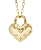 Fossil Sadie All My Love Gold-Tone Stainless Steel Heart Pendant Necklace