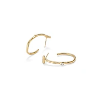 UNOde50 White Topaz Hoop Earrings