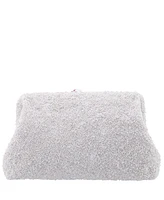 Nina All Over Beaded Flower Frame Clutch
