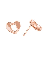 Michael Kors Precious Metal-Plated Heart Stud Earrings