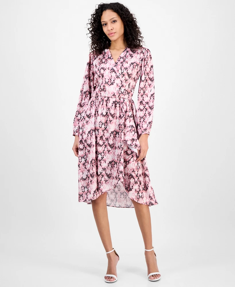 Boss Orange Women's Printed Long-Sleeve Fit & Flare Dress