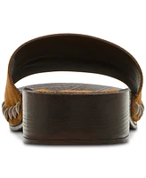 Steve Madden Women's Cento Wooden Flatform Slide Sandals
