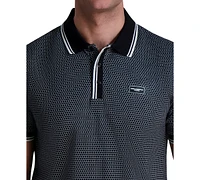 Karl Lagerfeld Paris Men's Slim-Fit Textured Performance Polo Shirt