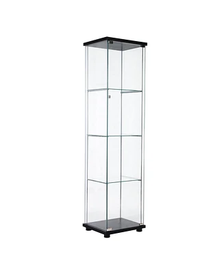 One Door Glass Cabinet – Elegant Display Cabinet with Glass Door for Storage and Decoration