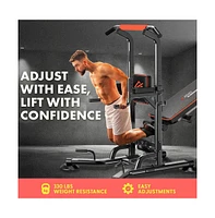 Squatz Pull-Up Workout Station with Adjustable Height for Home Gym Strength Training
