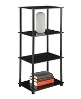 Convenience Concepts 17.75" Glass Designs2Go Classic Glass 4 Tier Tower