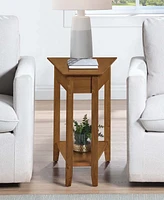 Convenience Concepts 24" Rubber wood Ah Wedge End Table with Shelf