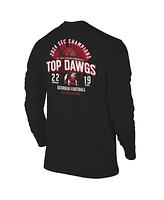 The Victory Men's Black Georgia Bulldogs 2024 Sec Football Conference Champions Score Long Sleeve T-Shirt