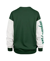 '47 Brand Women's Hunter Green Milwaukee Bucks Rise Andie Oversized Pullover Sweatshirt