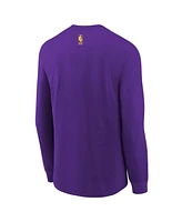 Nike Big Boys and Girls Purple Los Angeles Lakers 2024/25 City Edition Wordmark Performance Long Sleeve T-Shirt