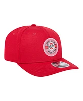 New Era Men's Scarlet Ohio State Buckeyes Patched 9SEVENTY Stretch-Snap Adjustable Hat