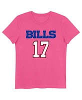 Nike Big Girls Josh Allen Pink Buffalo Bills Player Name Number T-Shirt