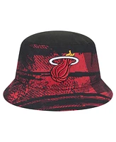 New Era Men's Black/Red Miami Heat Tip-Off Bucket Hat