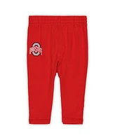 Outerstuff Baby Boys and Girls Ohio State Buckeyes Double Up Long Sleeve Bodysuit Pant Set