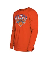 New Era Men's Orange New York Knicks 2024/25 City Edition Long Sleeve T-Shirt