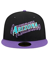 New Era Men's Black Arizona Diamondbacks Shadow Stitch 59FIFTY Fitted Hat