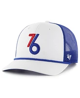 '47 Brand Men's White/Royal Philadelphia 76ers 2024/25 City Edition Trucker Adjustable Hat