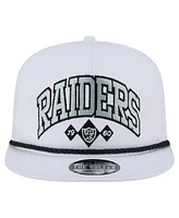 New Era Men's White Las Vegas Raiders Diamond Golfer Snapback Hat