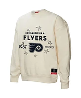 Mitchell & Ness Women's Cream Philadelphia Flyers Logo 3.0 Pullover Sweatshirt