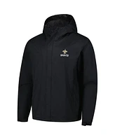 Dunbrooke Men's Black New Orleans Saints Tropic Waterproof Packable Full-Zip Hoodie Jacket