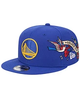 New Era Men's Royal Golden State Warriors Injection City Art 9FIFTY Snapback Hat