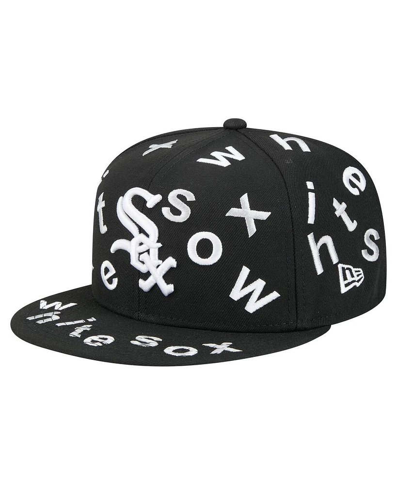 New Era Men's Black Chicago White Sox Team Confetti 59FIFTY Fitted Hat