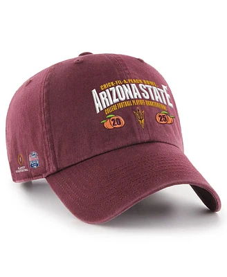 '47 Brand Men's Maroon Arizona State Sun Devils College Football Playoff 2025 Peach Bowl Clean Up Adjustable Hat