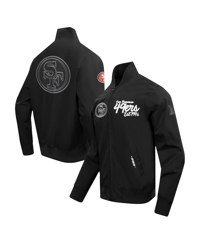 Pro Standard Men's Black San Francisco 49ers Paint The City Twill Full-Zip Jacket