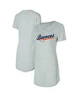 Concepts Sport Women's Gray Denver Broncos Petition Knit Nightshirt