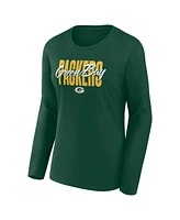 Fanatics Women's Green Bay Packers Long Sleeve Scoop Neck T-Shirt