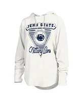 Pressbox Women's White Penn State Nittany Lions San Bruno Hoodie Long Sleeve T-Shirt