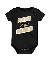 Outerstuff Newborn Black Purdue Boilermakers Sunday Comics 3-Pack Bodysuit Set