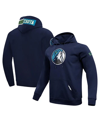 Pro Standard Men's Navy Minnesota Timberwolves Split Logo Pullover Hoodie