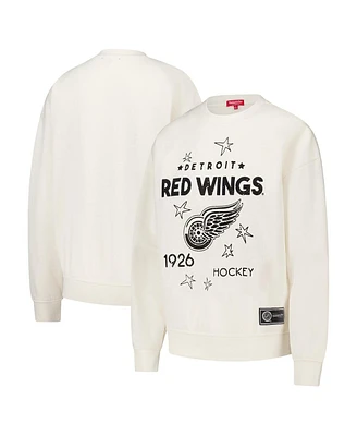 Mitchell & Ness Women's Cream Detroit Red Wings Logo 3.0 Pullover Sweatshirt