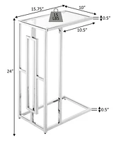 Convenience Concepts Town Square Chrome C End Table