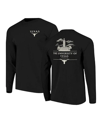 Image One Men's Black Texas Longhorns Comfort Colors Campus Nights Long Sleeve T-Shirt