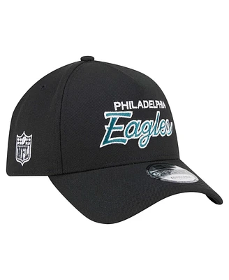 New Era Men's Black Philadelphia Eagles Smith 9FORTY Adjustable hat