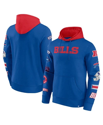 Fanatics Men's Royal Buffalo Bills Big Tall Patched Out Pullover Hoodie