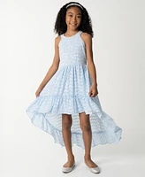 Rare Editions Big Girls Sequin Halter High-Low Dress