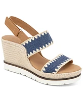 Gentle Souls Women's Evora Stitched-Trim Wedge Sandals