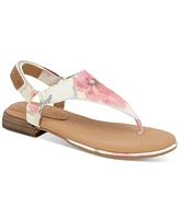 Gentle Souls Women's Holly Floral Thong Flat Sandals