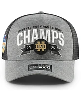 Nike Men's Heather Gray Notre Dame Fighting Irish College Football Playoff 2025 Orange Bowl Champions Locker Room Structured Trucker Adjustable Hat