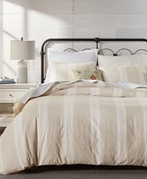 Charter Club Clifton Cotton/Linen Stripe 3-Pc. Comforter Set, King