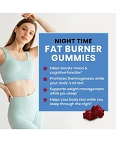 Night Time Fat Burner Gummies, Appetite Suppressant for Weight Loss Gummies, Nobi Nutrition, Raspberry 60ct