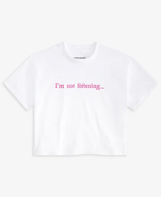 With Jules Big Girls Not Listening Graphic Cotton T-Shirt