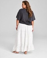 Now This The Beatles Graphic T Shirt Tiered Maxi Skirt