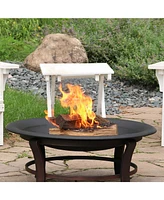 Outdoor Fire Pit Bowl Replacement Insert for Diy or Existing Fire Pits - Wood-Burning Fire Bowl for Outside